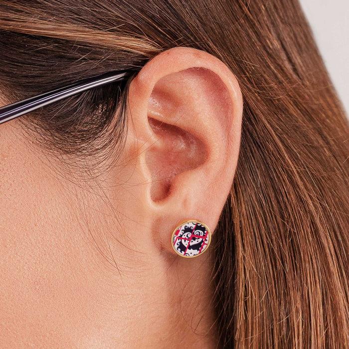 Christian Lacroix Boucles D'oreilles Puces Heart Shake