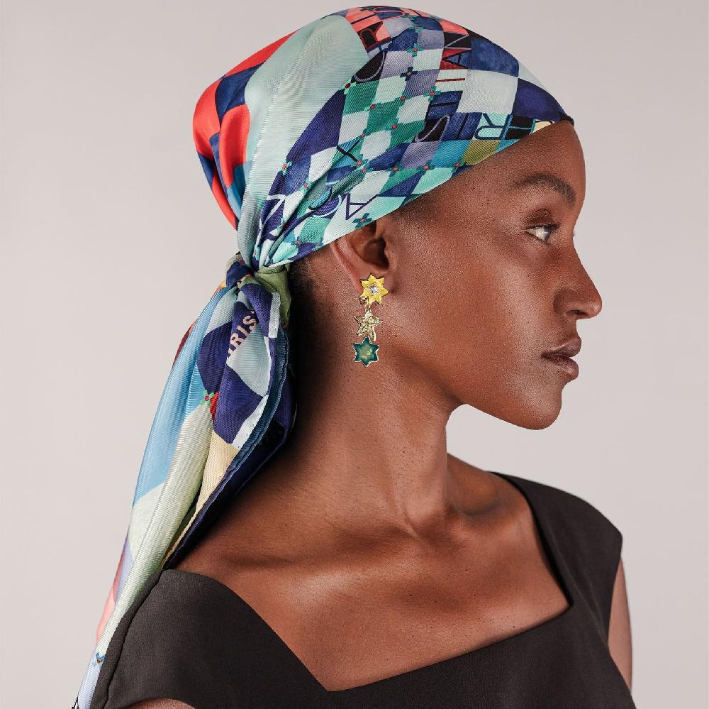 christian lacroix CARRÉ 90 COLOR GAMES Bleu