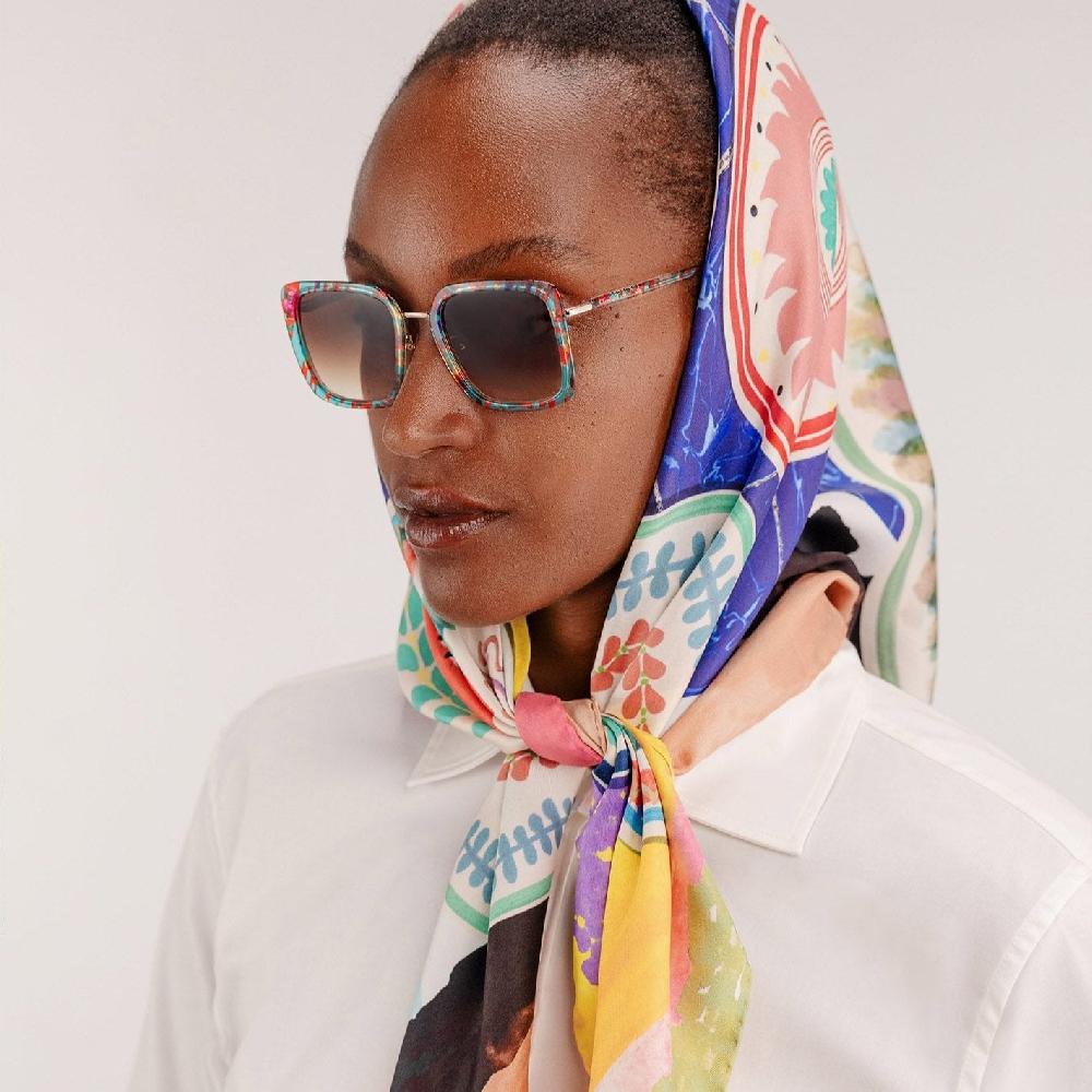 christian lacroix CARRÉ 90 PICNIC Bleu