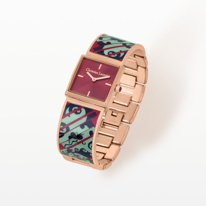 Christian Lacroix Montre Heart Shake Bordeaux