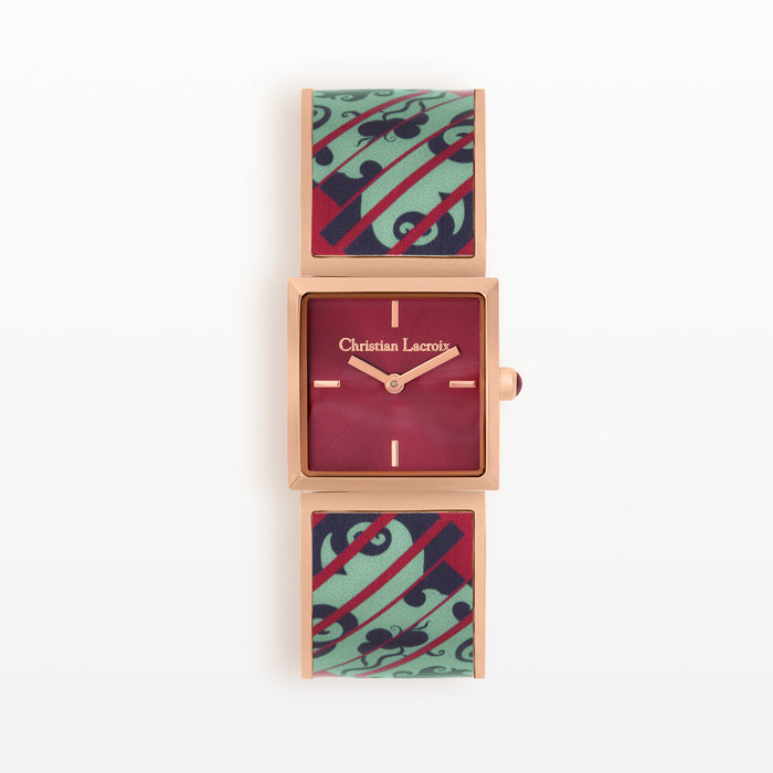 christian lacroix Montre Heart Shake bordeaux