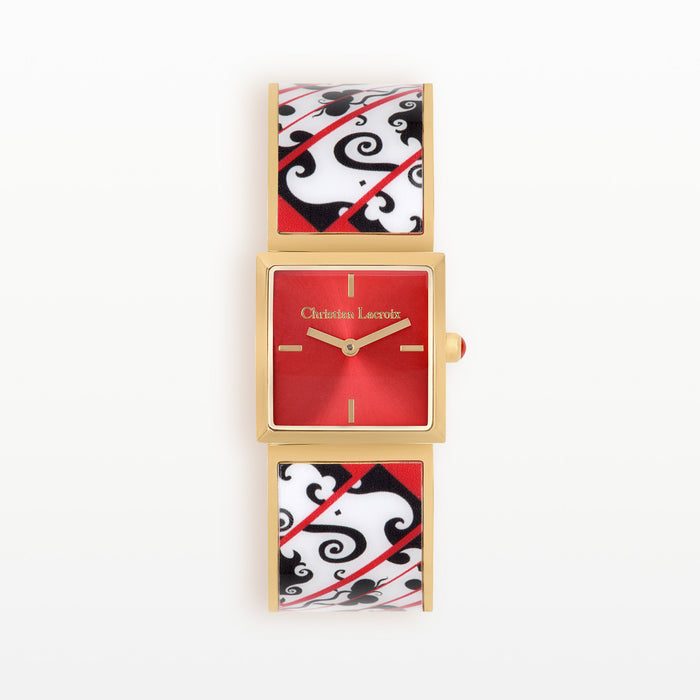 christian lacroix Montre Heart Shake Rouge