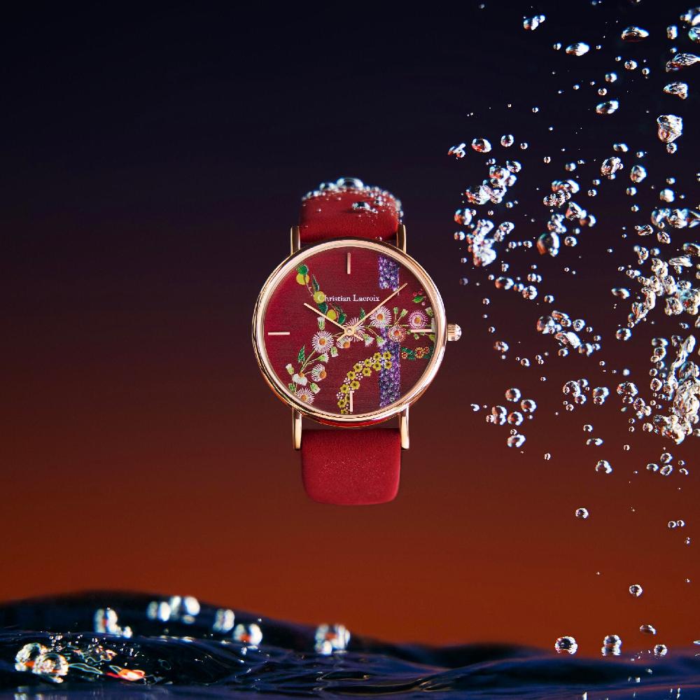Christian Lacroix Montre Spring Labyrinth Rouge