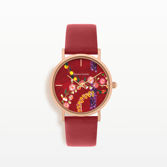 christian lacroix montre Spring Labyrinth rouge