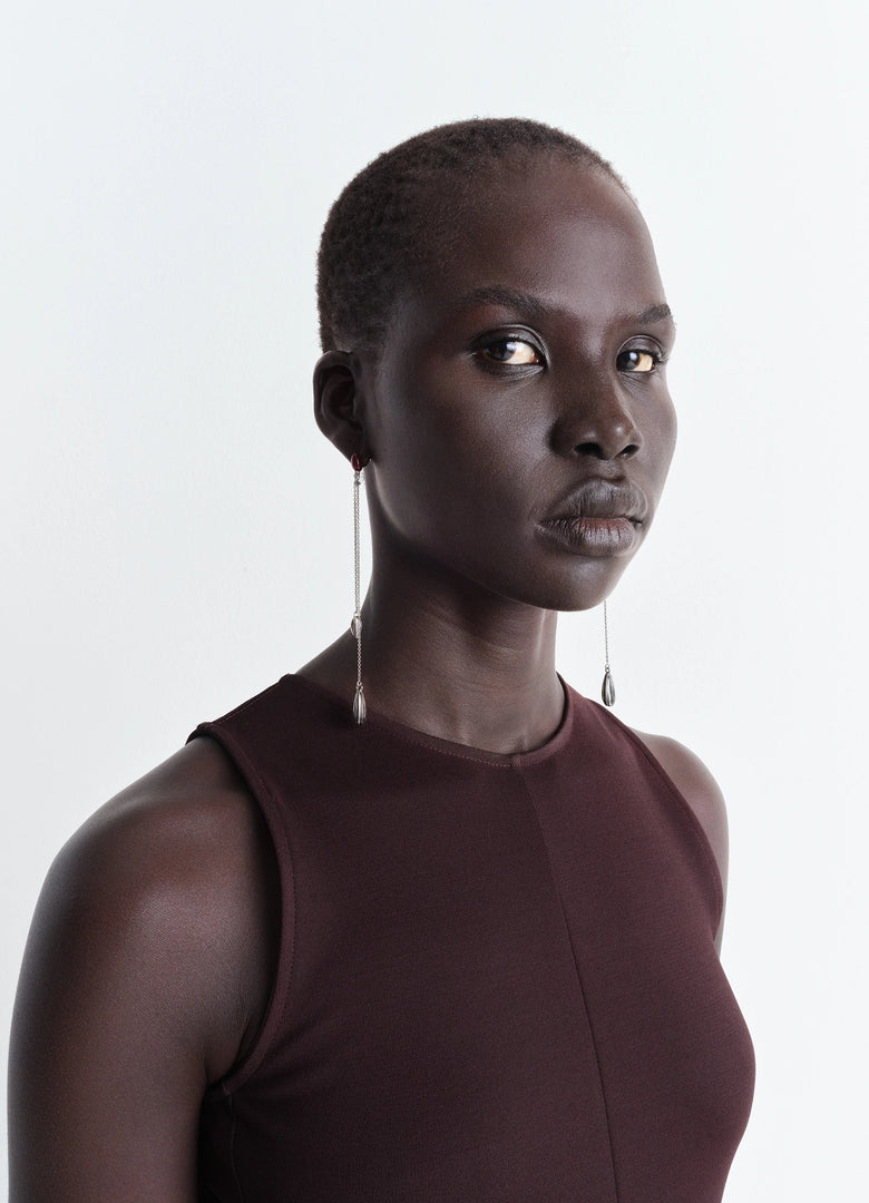Christophe Lemaire BOUCLES D'OREILLES GIRASOL ASYMÉTRIQUES