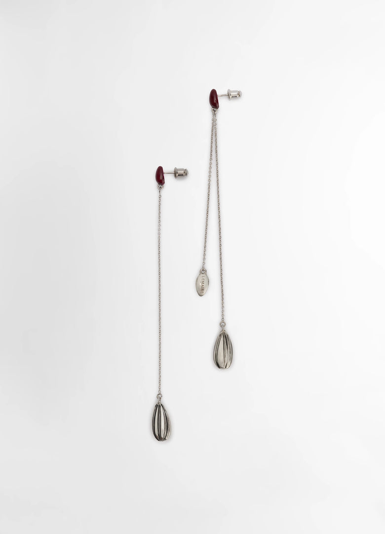 christophe lemaire BOUCLES D'OREILLES GIRASOL ASYMÉTRIQUES