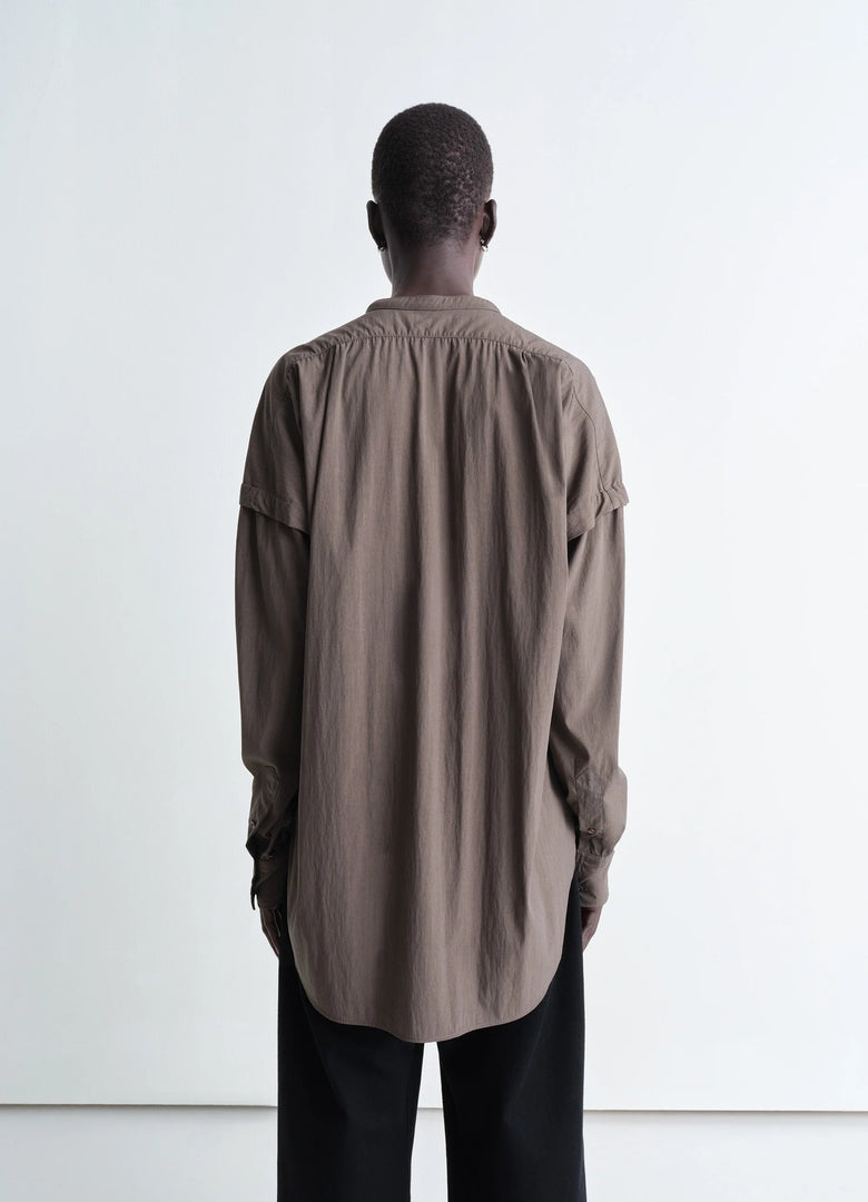 Christophe Lemaire CHEMISE LONGUE À DEMI-BOUTONNAGE