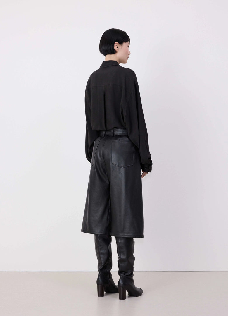 Christophe Lemaire BERMUDA EN CUIR