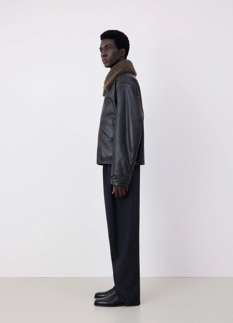Christophe Lemaire BLOUSON EN CUIR MATELASSÉ