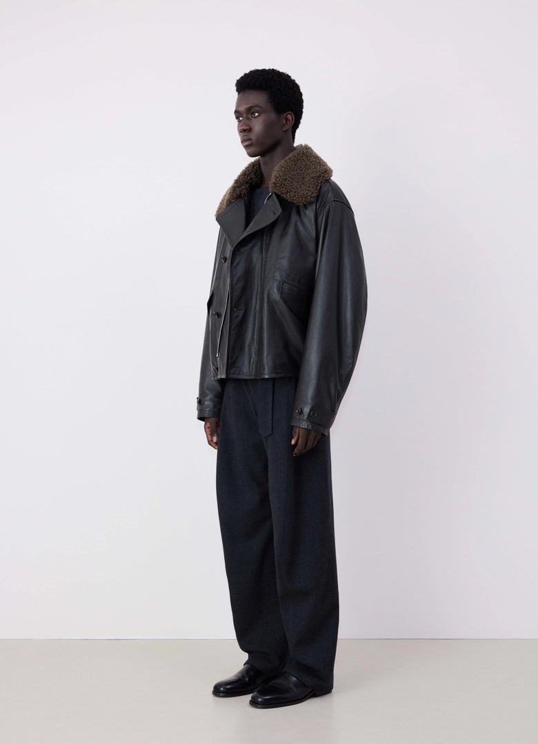 Christophe Lemaire BLOUSON EN CUIR MATELASSÉ