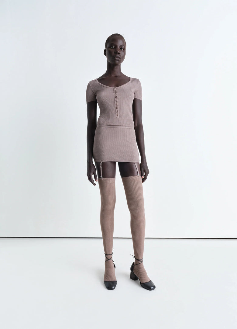 christophe lemaire BODY CÔTELÉ À BOUTONS