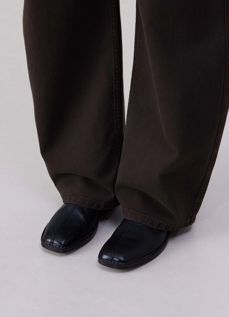 Christophe Lemaire BOTTES PIPED ZIPPÉES