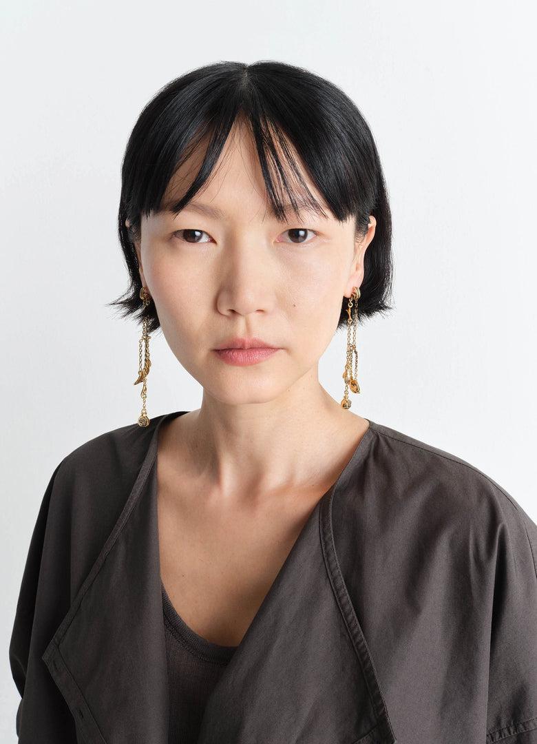 Christophe Lemaire BOUCLES D'OREILLES ESTAMPE