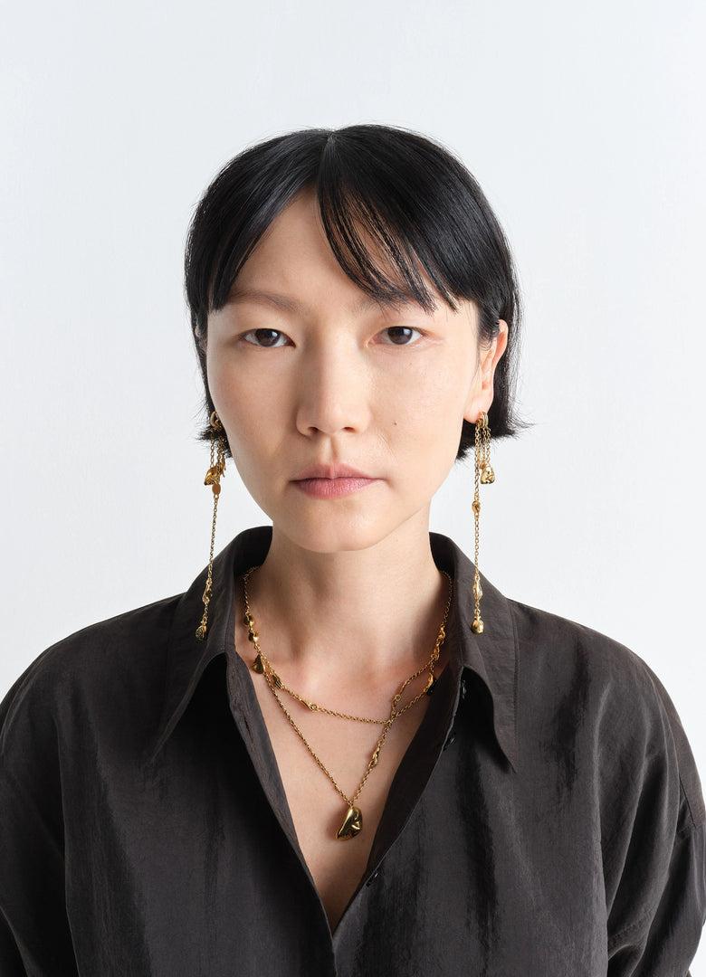 Christophe Lemaire BOUCLES D'OREILLES ESTAMPE