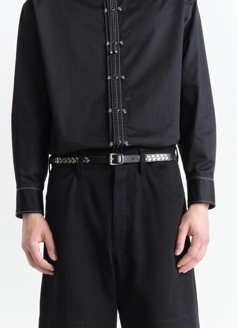 Christophe Lemaire CEINTURE À CLOUS EN AMANDE 20