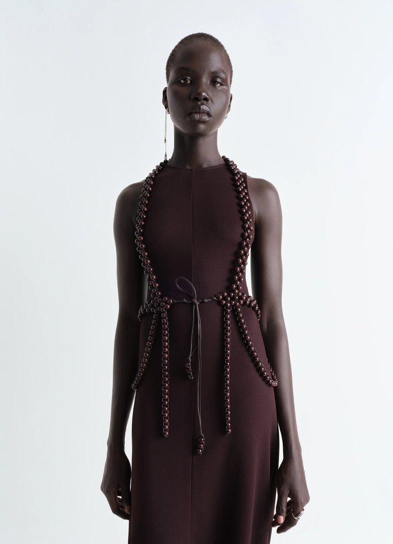 christophe lemaire CEINTURE BRETELLES À PERLES