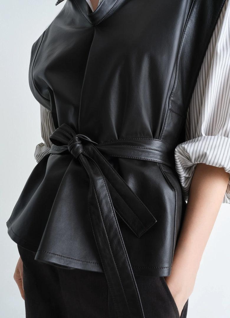 Christophe Lemaire CHASUBLE EN CUIR