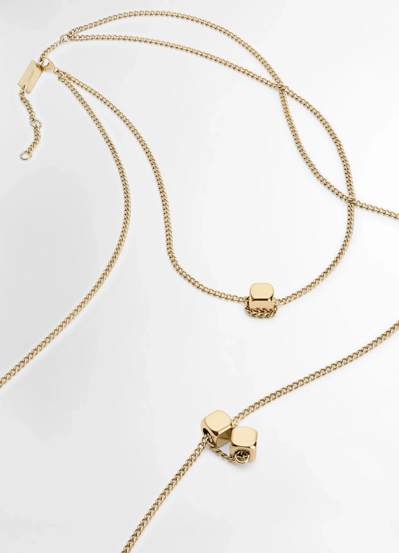 Christophe Lemaire COLLIER ABACUS BOLO TIE DORÉ