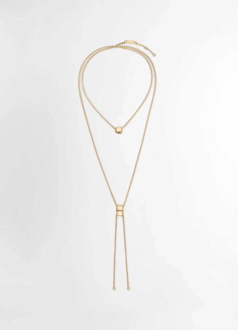 christophe lemaire COLLIER ABACUS BOLO TIE DORÉ