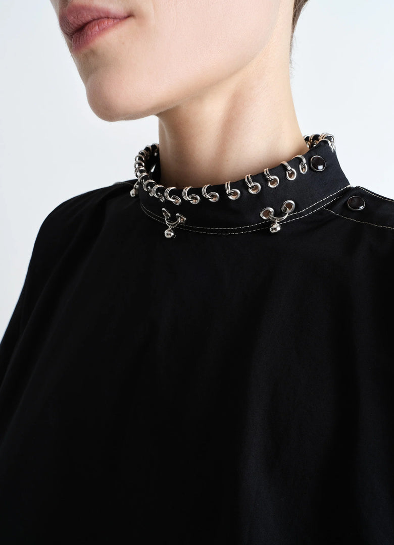 Christophe Lemaire HAUT À ORNEMENTS MÉTALLISÉS