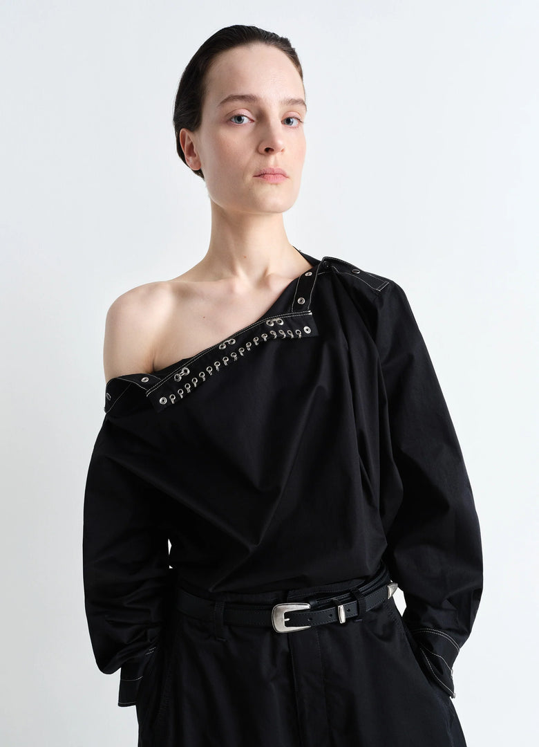 christophe lemaire HAUT À ORNEMENTS MÉTALLISÉS