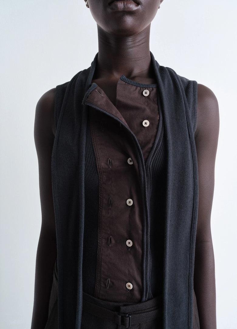 Christophe Lemaire HAUT AJUSTÉ ASYMÉTRIQUE