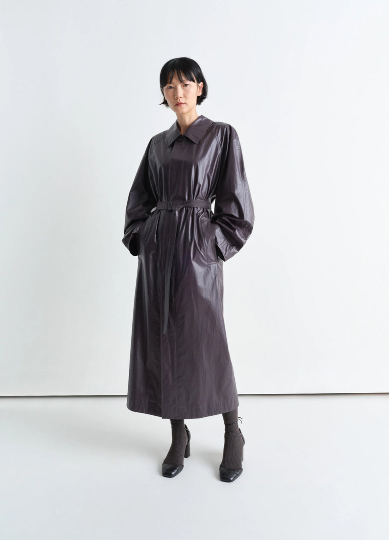 Christophe Lemaire MANTEAU CEINTURÉ LÉGER