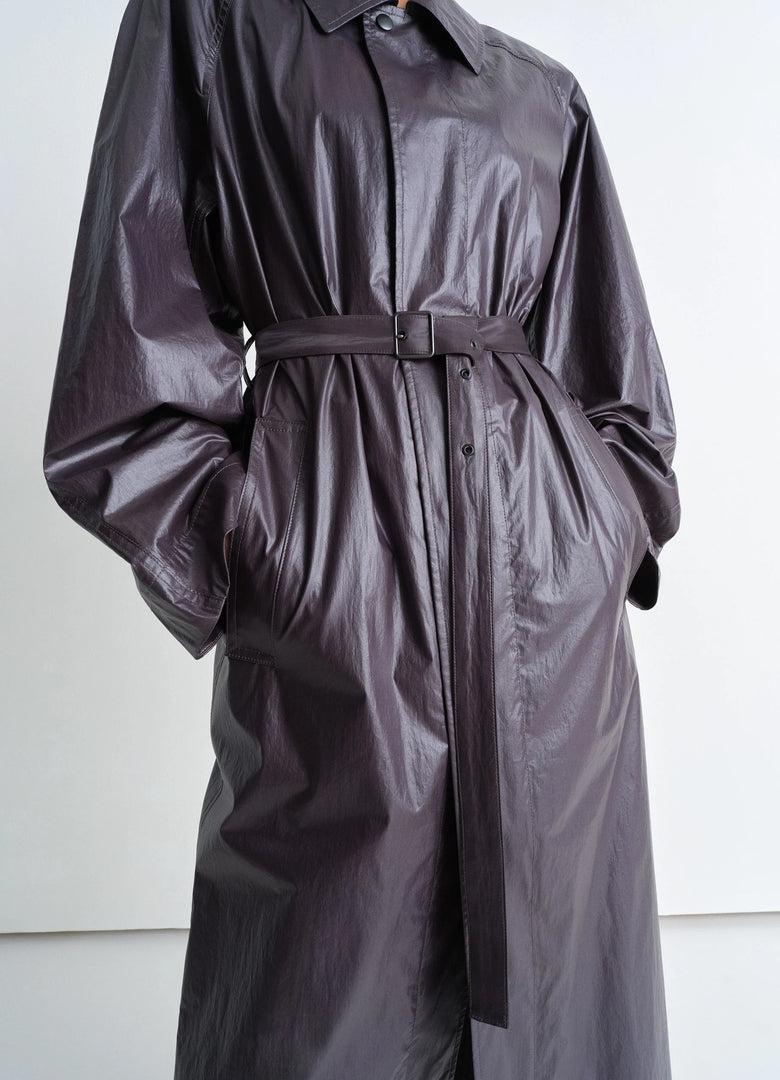 Christophe Lemaire MANTEAU CEINTURÉ LÉGER