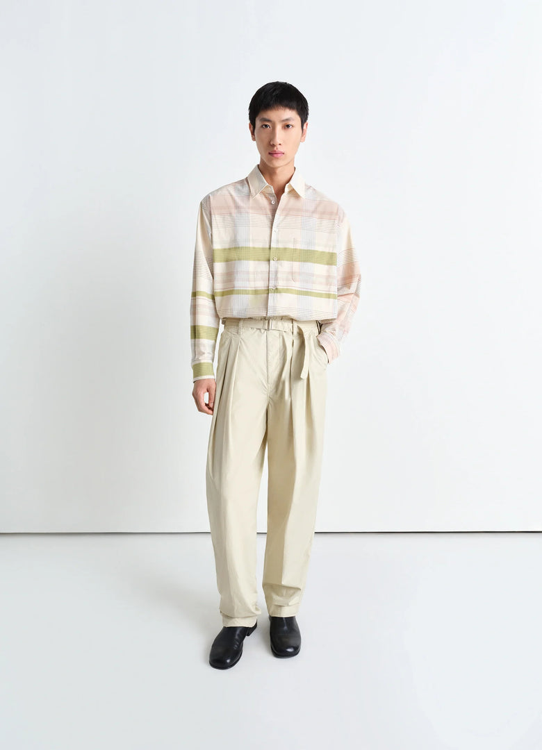 christophe lemaire PANTALON À PLIS CEINTURÉ