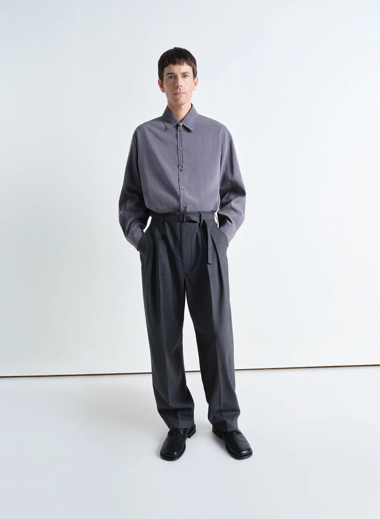 christophe lemaire PANTALON À PLIS CEINTURÉ