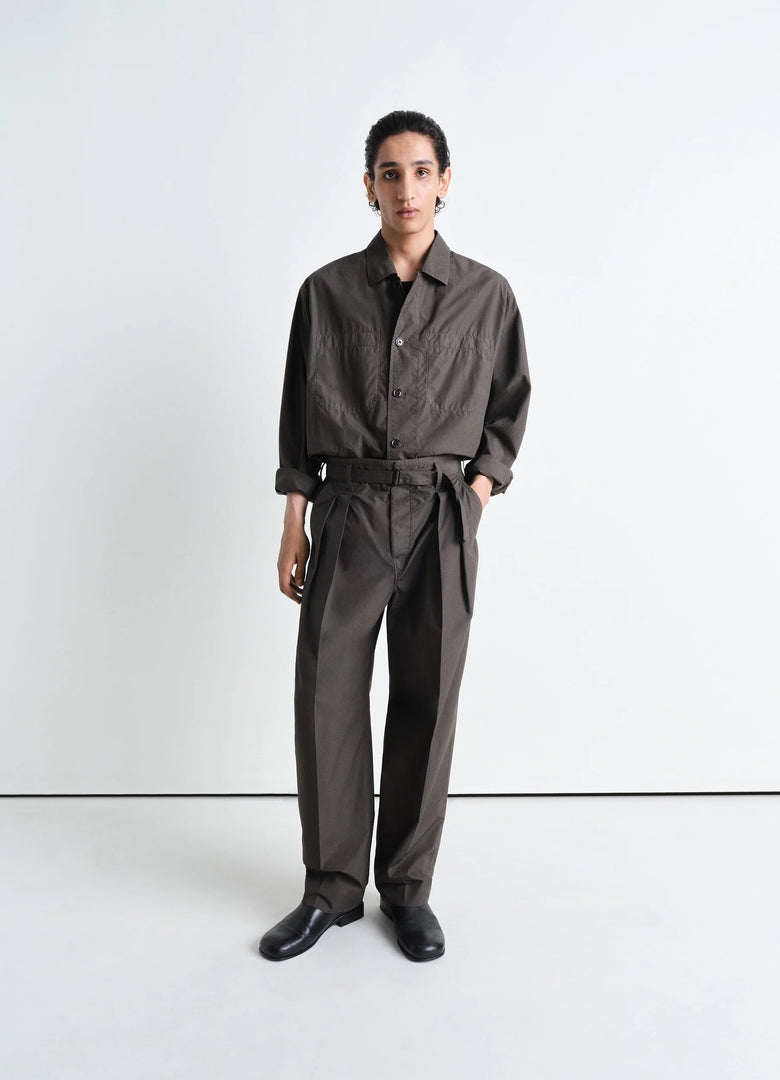 christophe lemaire PANTALON À PLIS CEINTURÉ