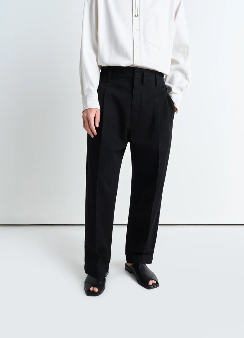 Christophe Lemaire PANTALON CAROTTE À PLIS