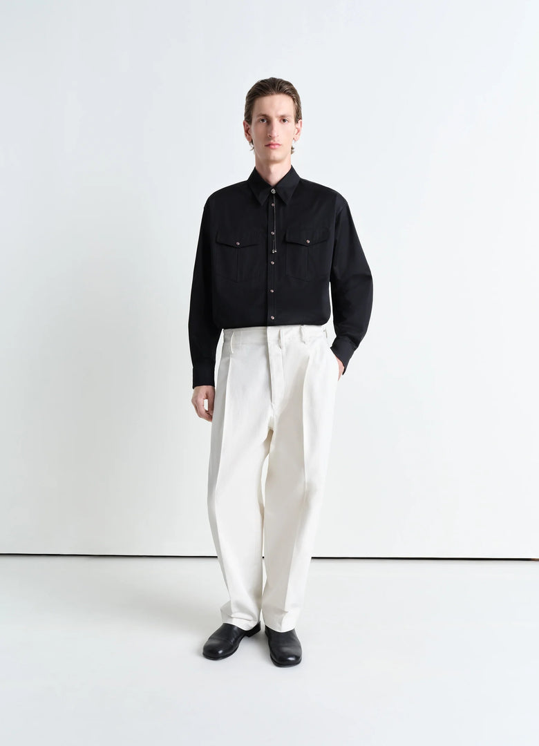 christophe lemaire PANTALON CAROTTE À PLIS