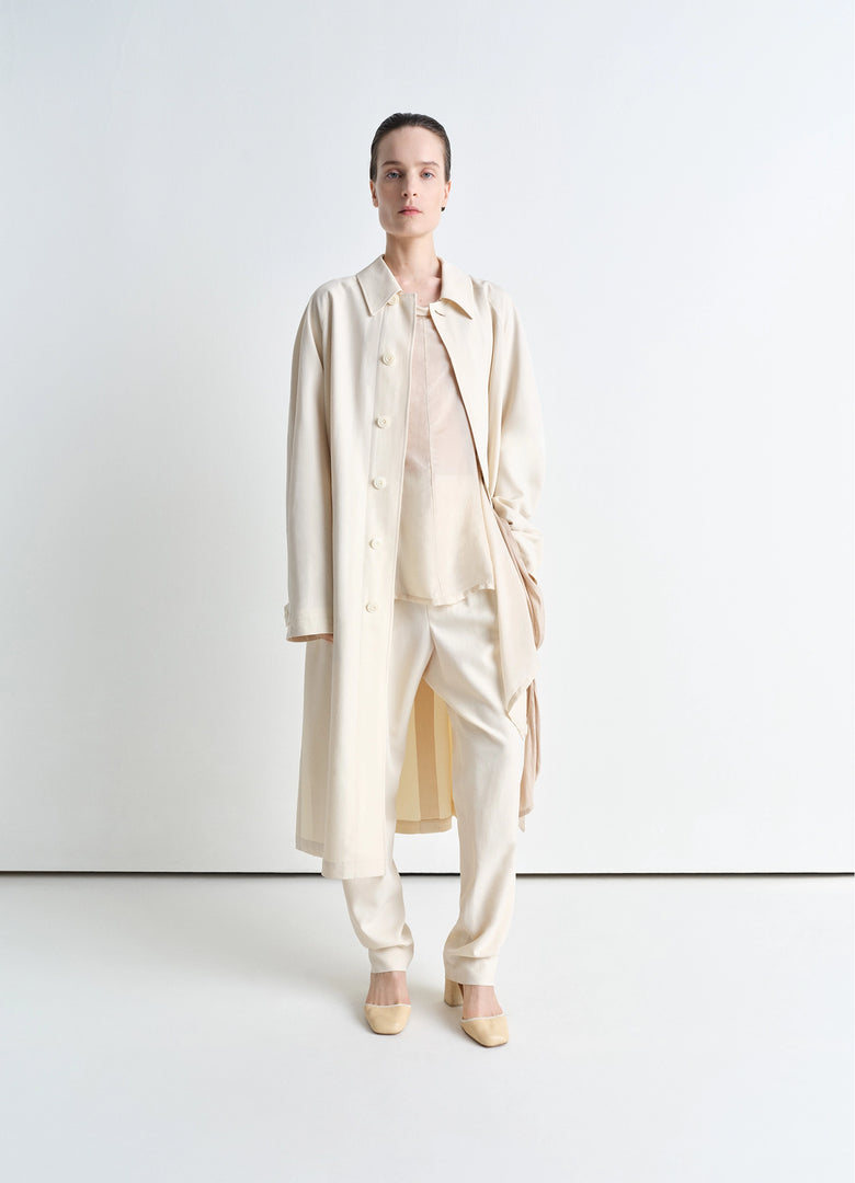 christophe lemaire PARDESSUS CEINTURÉ À FENTES