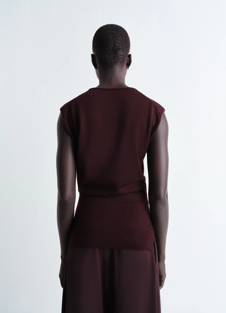 Christophe Lemaire PULL SANS MANCHES TROMPE-L'ŒIL