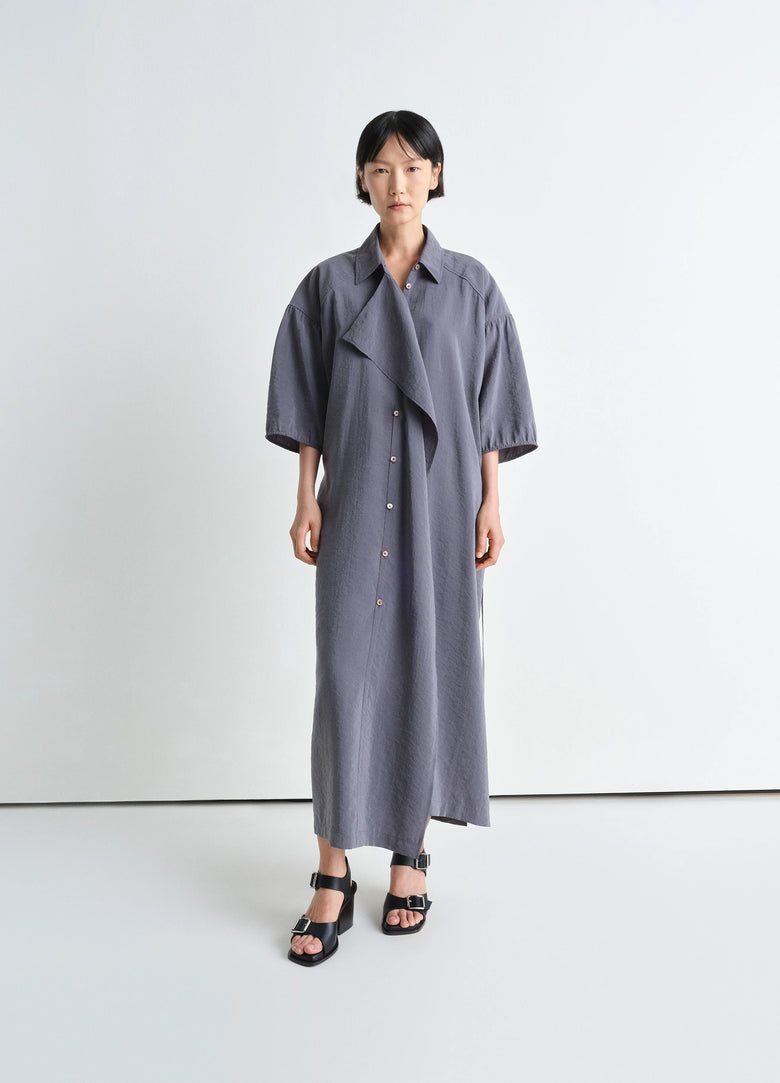 Christophe Lemaire ROBE CHEMISE ASYMÉTRIQUE
