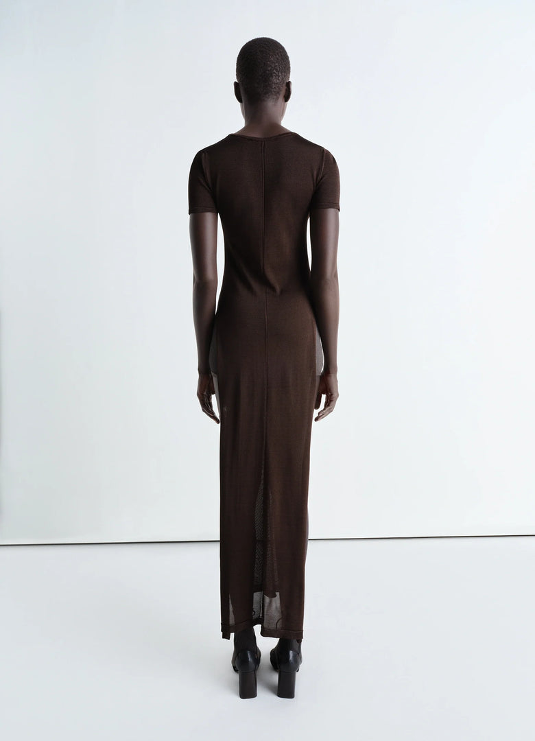 Christophe Lemaire ROBE COLONNE À FENTES