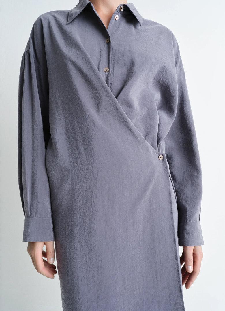 Christophe Lemaire ROBE TWISTED À COL DROIT