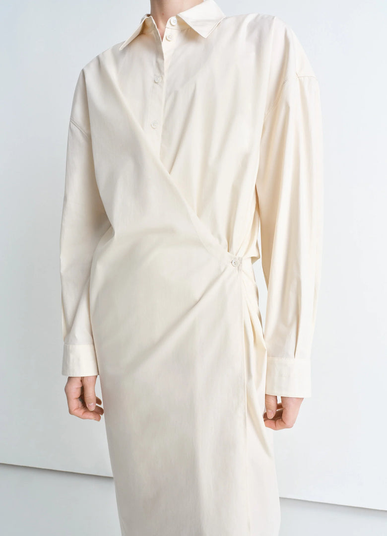 Christophe Lemaire ROBE TWISTED À COL DROIT