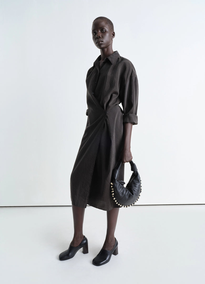 Christophe Lemaire ROBE TWISTED À COL DROIT