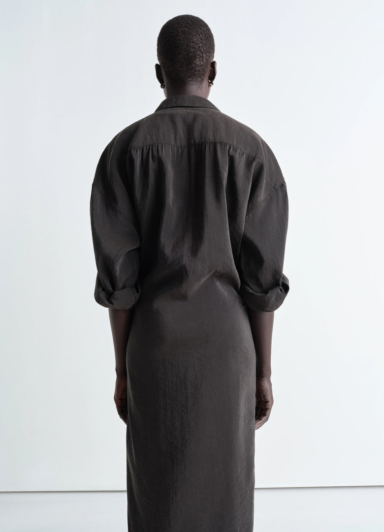 Christophe Lemaire ROBE TWISTED À COL DROIT