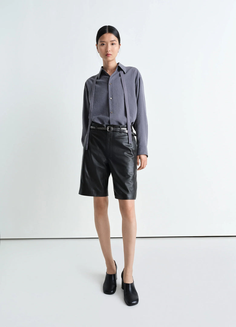 christophe lemaire SHORT EN CUIR