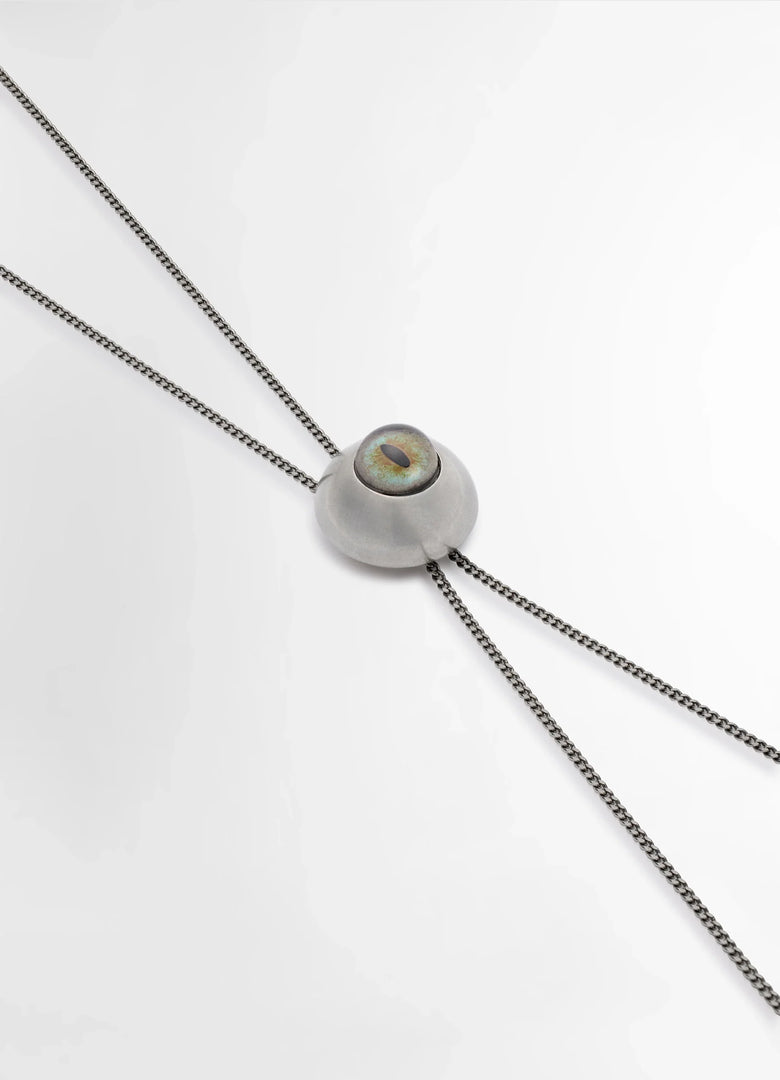 Christophe Lemaire COLLIER RATTLE BOLO TIE À OEIL DE CHAT