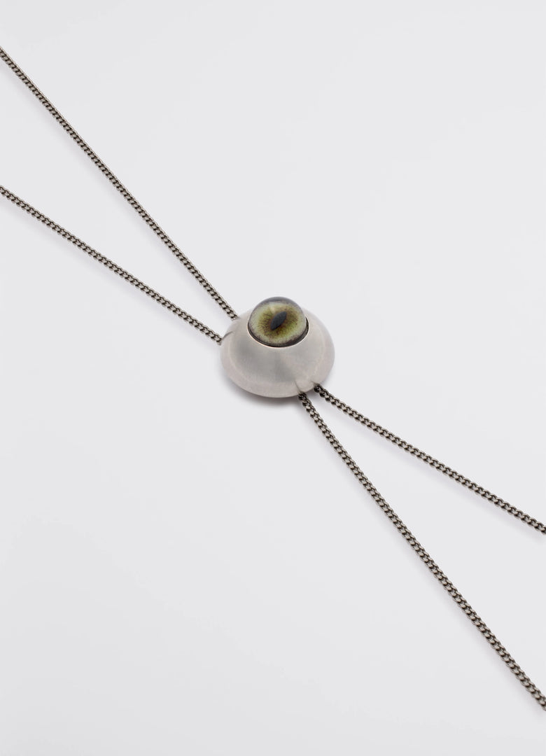 Christophe Lemaire COLLIER RATTLE BOLO TIE À OEIL DE CHAT