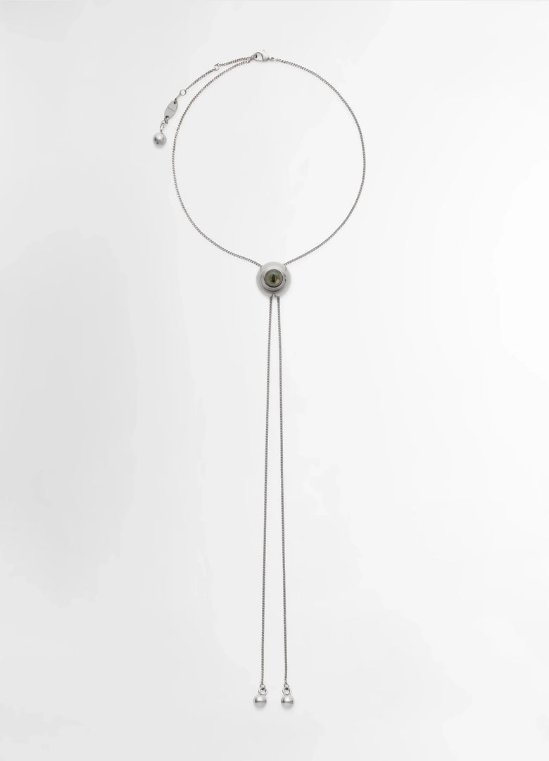 christophe lemaire COLLIER RATTLE BOLO TIE À OEIL DE CHAT