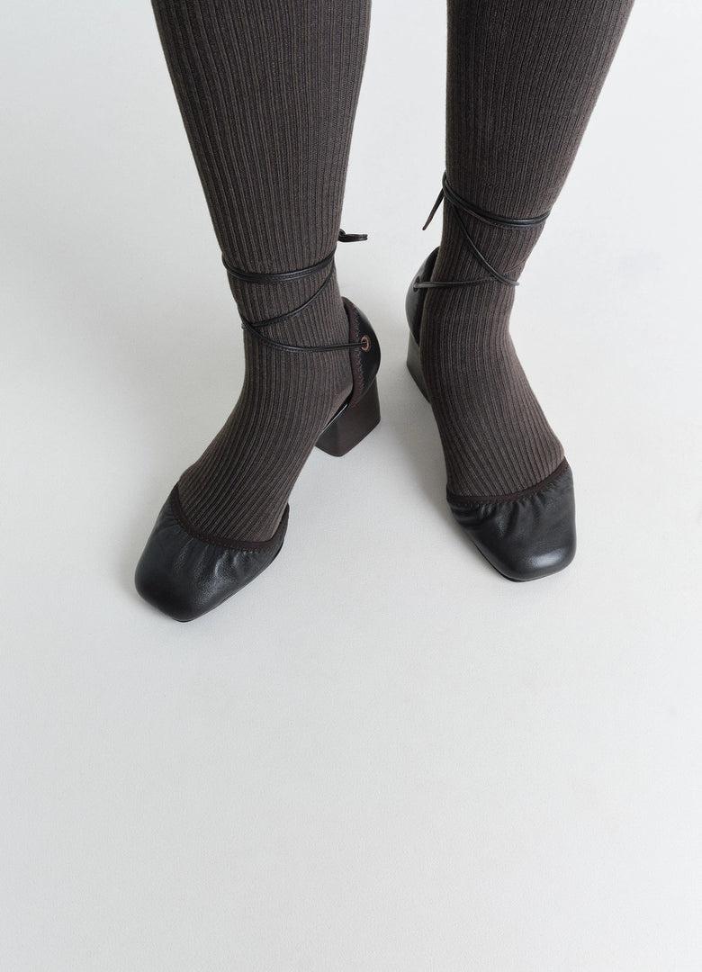 Christophe Lemaire MICRO BALLERINES À TALON CARRÉ DE 55MM