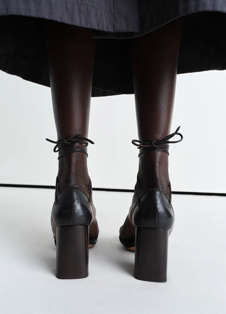 Christophe Lemaire MICRO BALLERINES À TALON CARRÉ DE 85MM