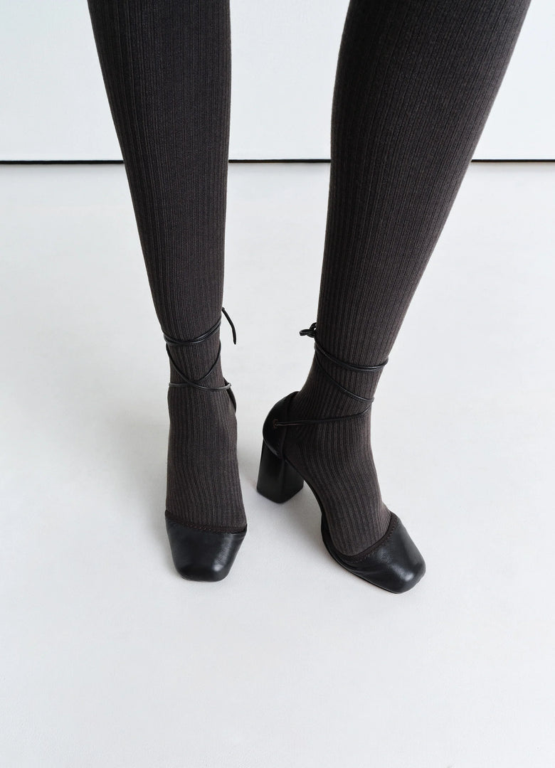 Christophe Lemaire MICRO BALLERINES À TALON CARRÉ DE 85MM