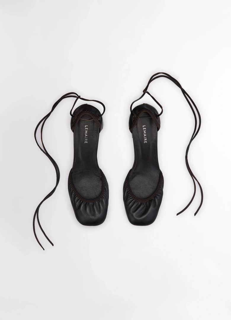 Christophe Lemaire MICRO BALLERINES À TALON CARRÉ PLAT