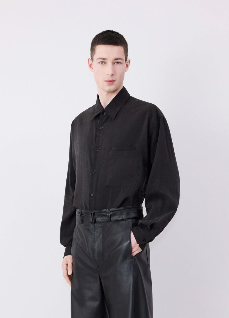 Christophe Lemaire PANTALON TWISTED CEINTURÉ EN CUIR